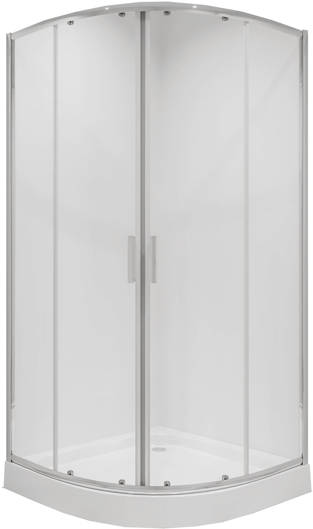 Душевое ограждение NG- 6606-08 (90*90*190) полукруг, двери раздвижные, 1 место Niagara Nova 66060811 - Вид №1