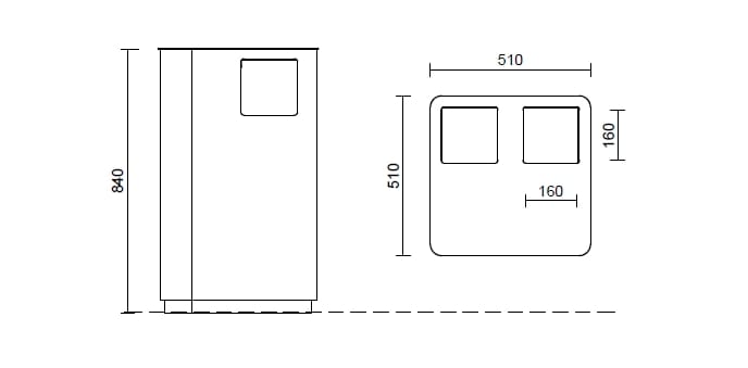 Стальные стойки для мусора на открытом воздухе Studio Città Pack ARCH-00051893 - Вид №2