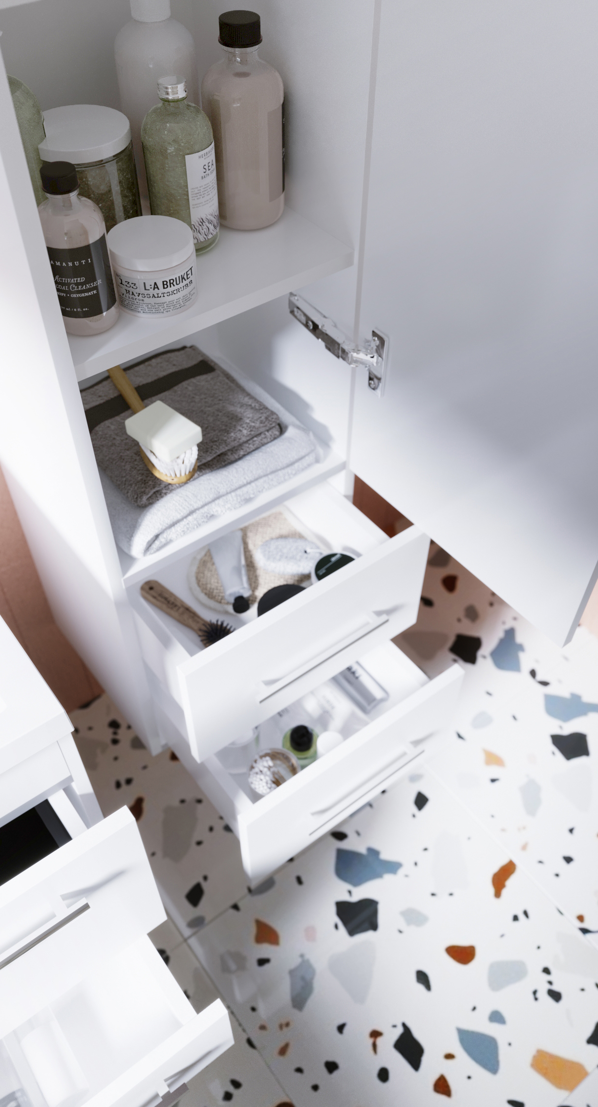 У23256 Шкаф - Пенал Соната 35П, 1д, 2я, Белый глянец 1 Marka Соната  - Вид №3