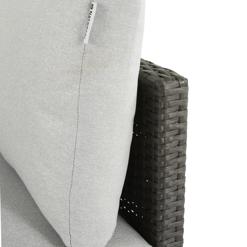 Секция угловая Naterial Noa Fix 68x62x68 см, искусственный ротанг, серый/черный Товар без серии STLM-2054200 - Вид №12