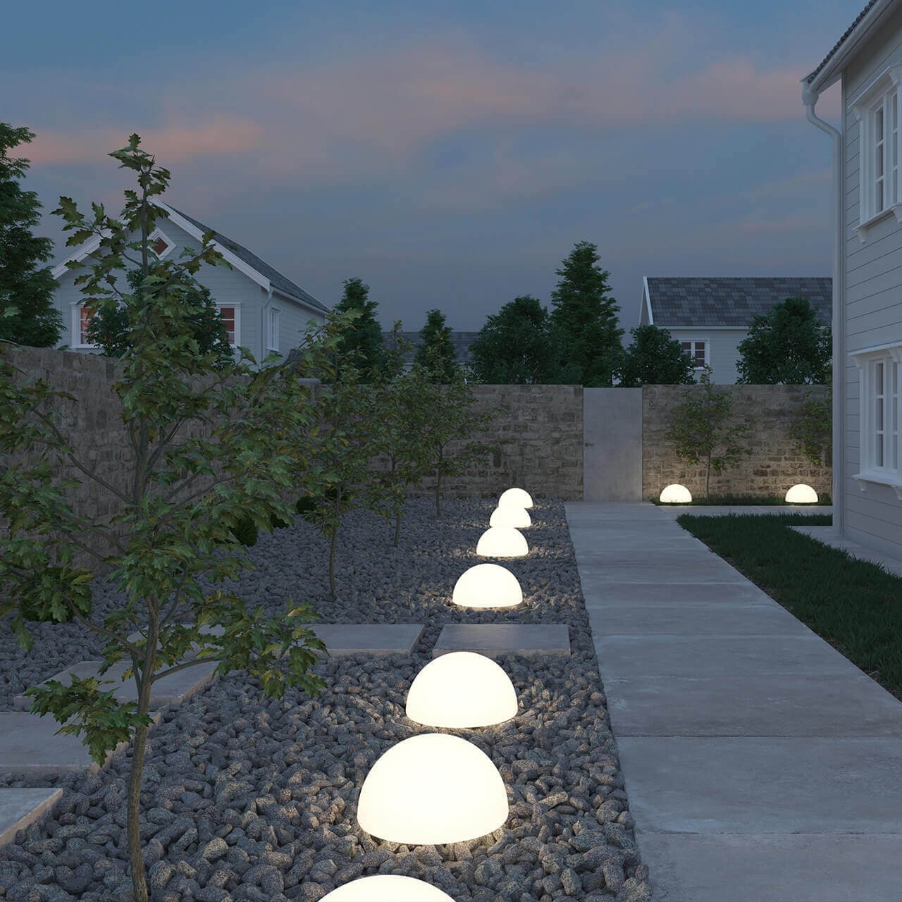 Ландшафтный светильник M3light Semisphere 20572000 M3LIGHT SEMISPHERE 311903 Белый  - Вид №1