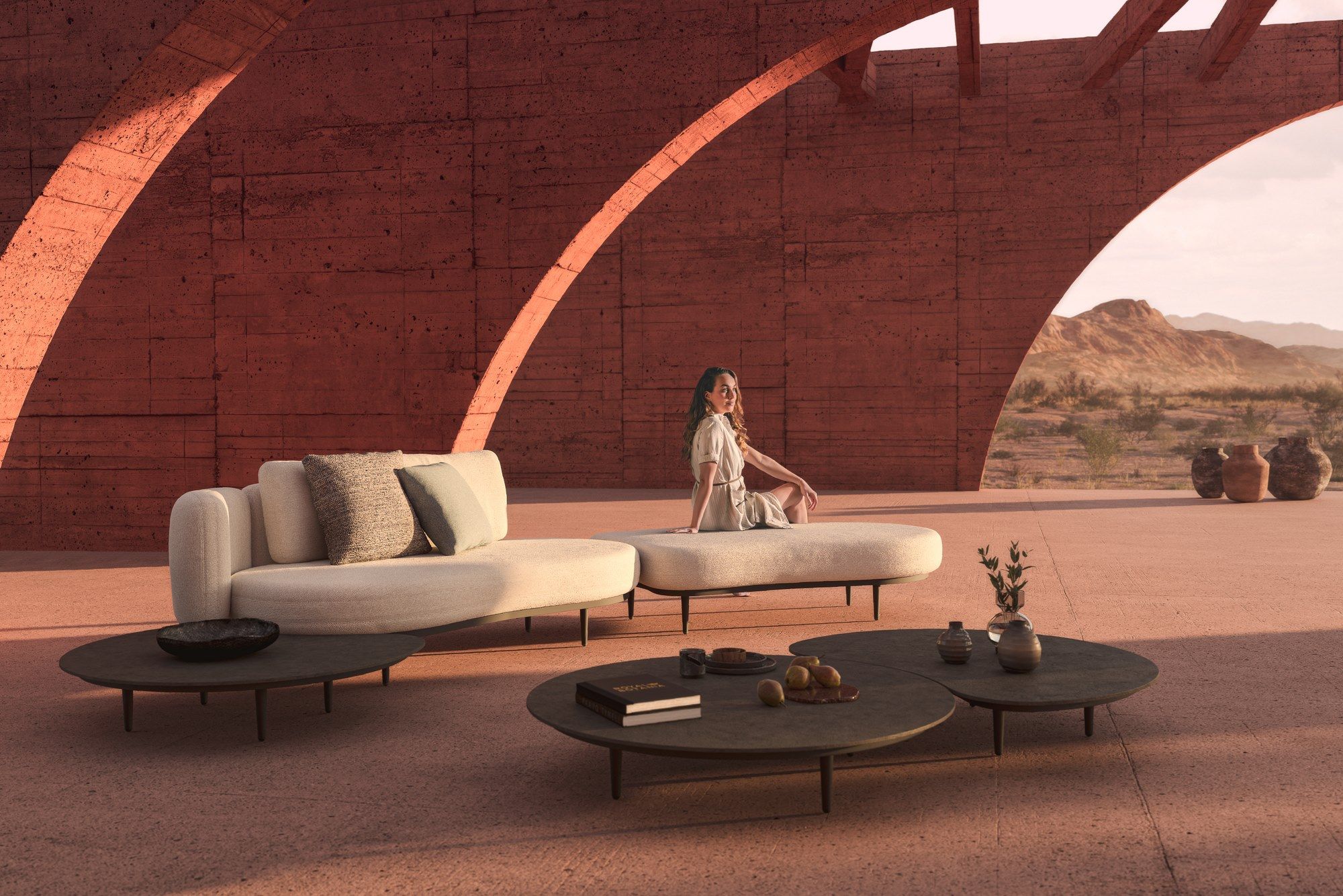 2-местный тканевый садовый диван Royal Botania Organix Lounge ARCH-00055240 - Вид №14