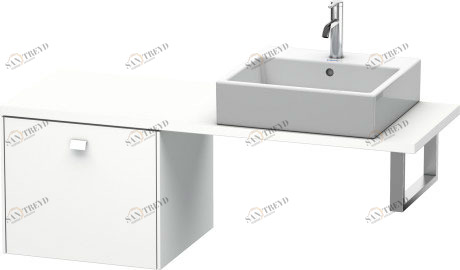 BR512201818 Brioso Шкафчик для компактной консоли Белый матовый, декор Duravit