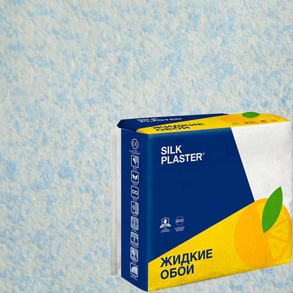 Жидкие обои Silk Plaster Absolute А206 0.7 кг цвет голубой пастельный 82736068 STLM-2109053 