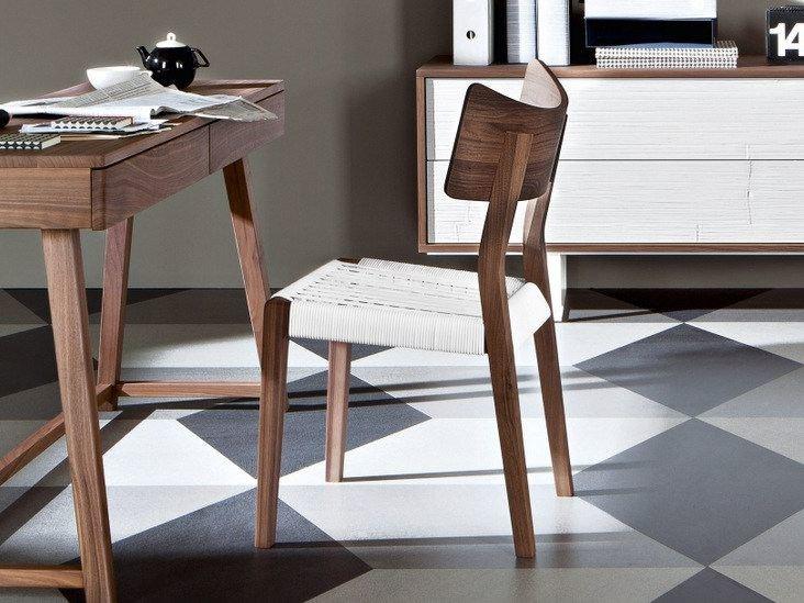 Gervasoni Стул из орехового дерева с сиденьем из плетеного пвх Sweet sun-id-1382810 - Вид №6