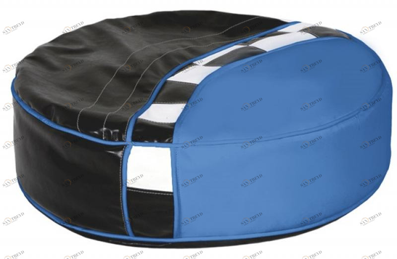 Пуфик ABC-KING круглый Formula -(чер/син) 4631147955678