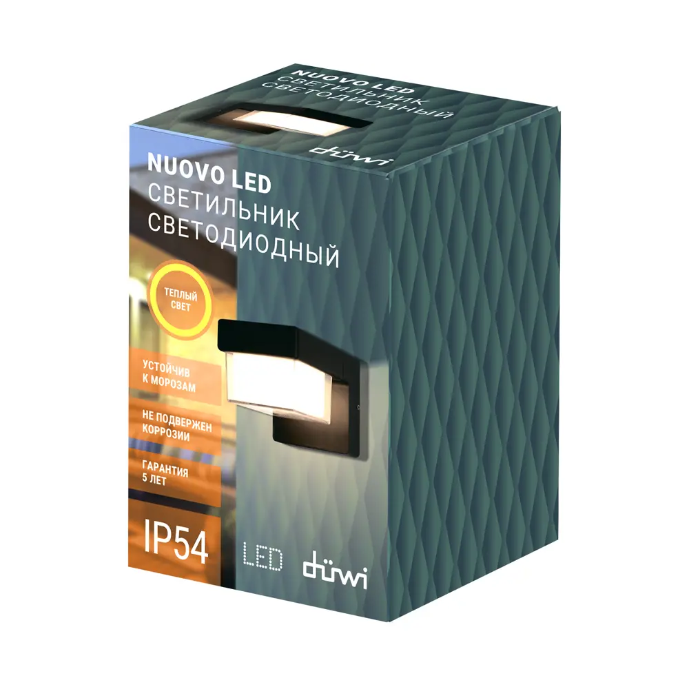 Светильник настенный уличный светодиодный влагозащищенный Duwi Nuovo 24351 9 IP54 цвет освещения теплый белый цвет черный STLM-2073231 - Вид №6