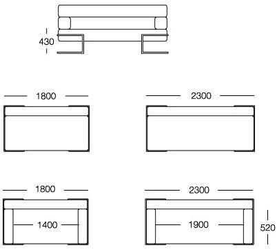 ROSSIN 3-х местный кожаный диван Orizzonte sun-id-1477583 - Вид №4
