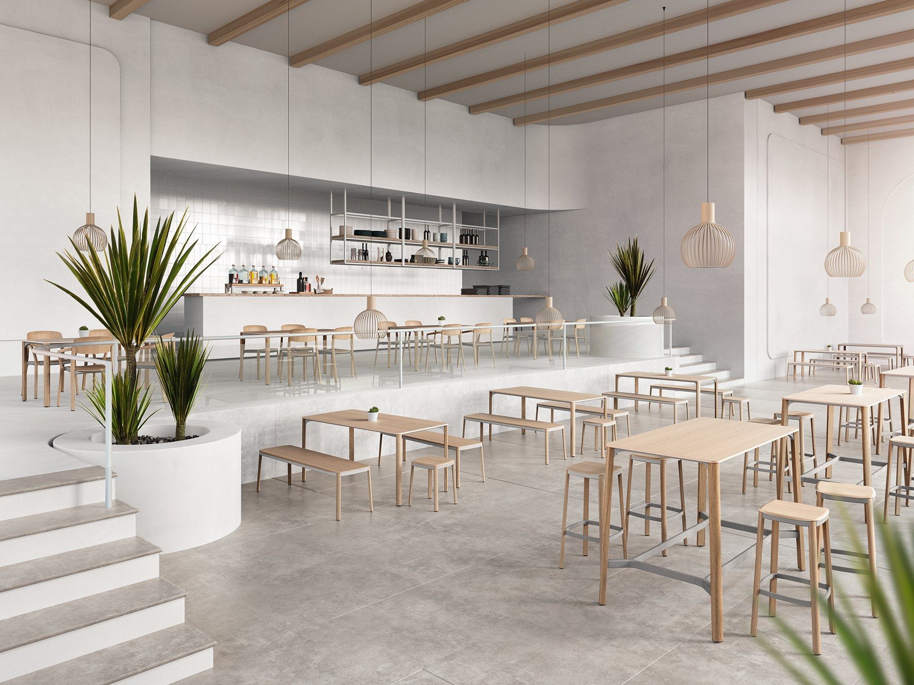 Высокий прямоугольный деревянный стол Brunner nate ARCH-00104678 - Вид №2