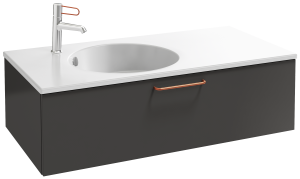 EB2516-R7-E10 Тумба под столешницу 100 см, 1 ящик, бронзовая ручка JACOB DELAFON ODÉON RIVE GAUCHE