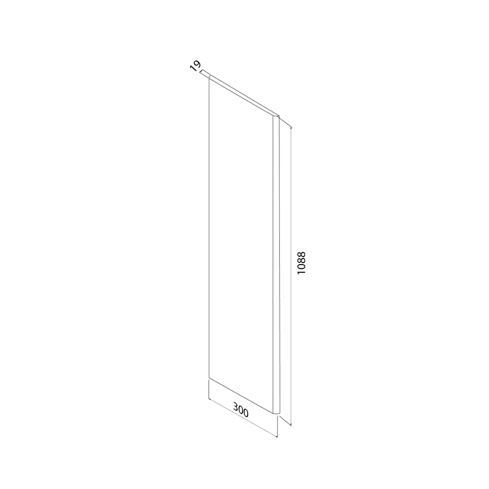 Фасад для пенала подвесного Iddis Lahta 30 см LAH30W0i89 МДФ цвет белый STLM-2006360 - Вид №9