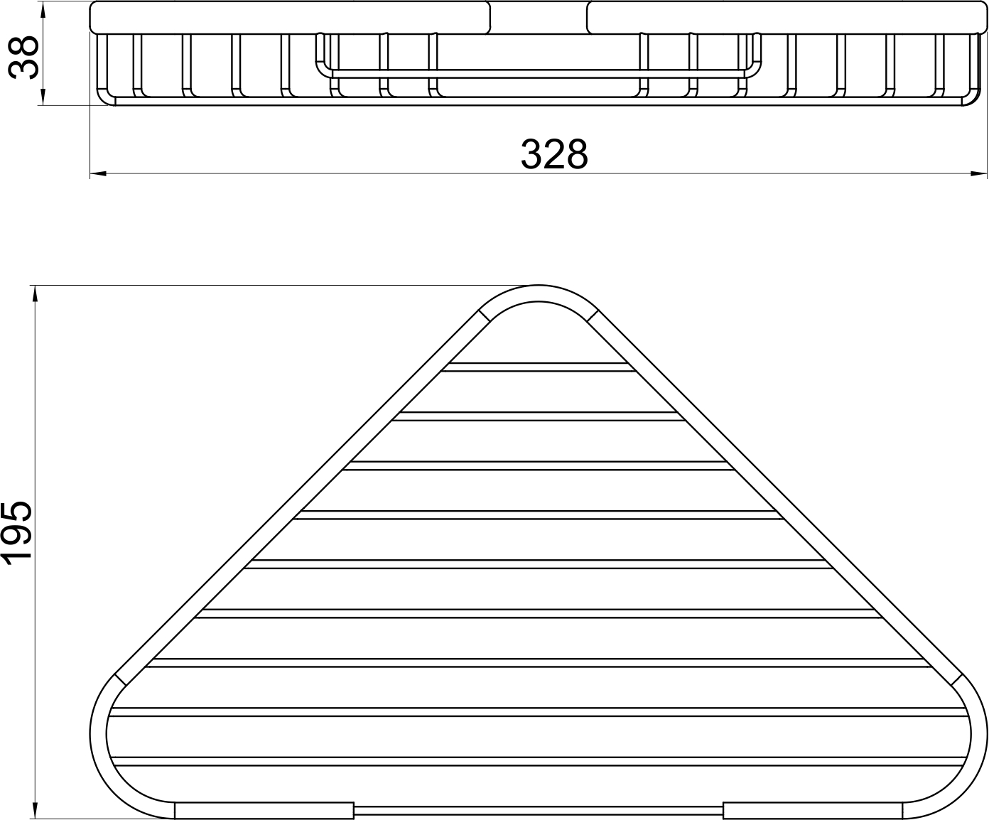 Угловая полка Novaservis  Metalia Wire programme 6035.0  хром 60350 - Вид №1