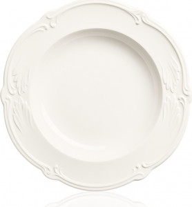 10598503 Gien Тарелка суповая Gien Рокайль, белый 22,5см, фаянс Фаянс