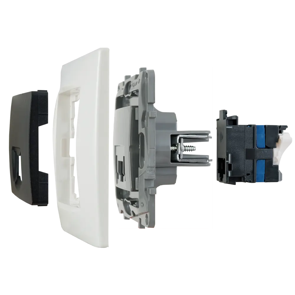 Розетка компьютерная Legrand Etika RJ45 антрацит для скрытого монтажа 17367888 STLM-1371328 - Вид №5