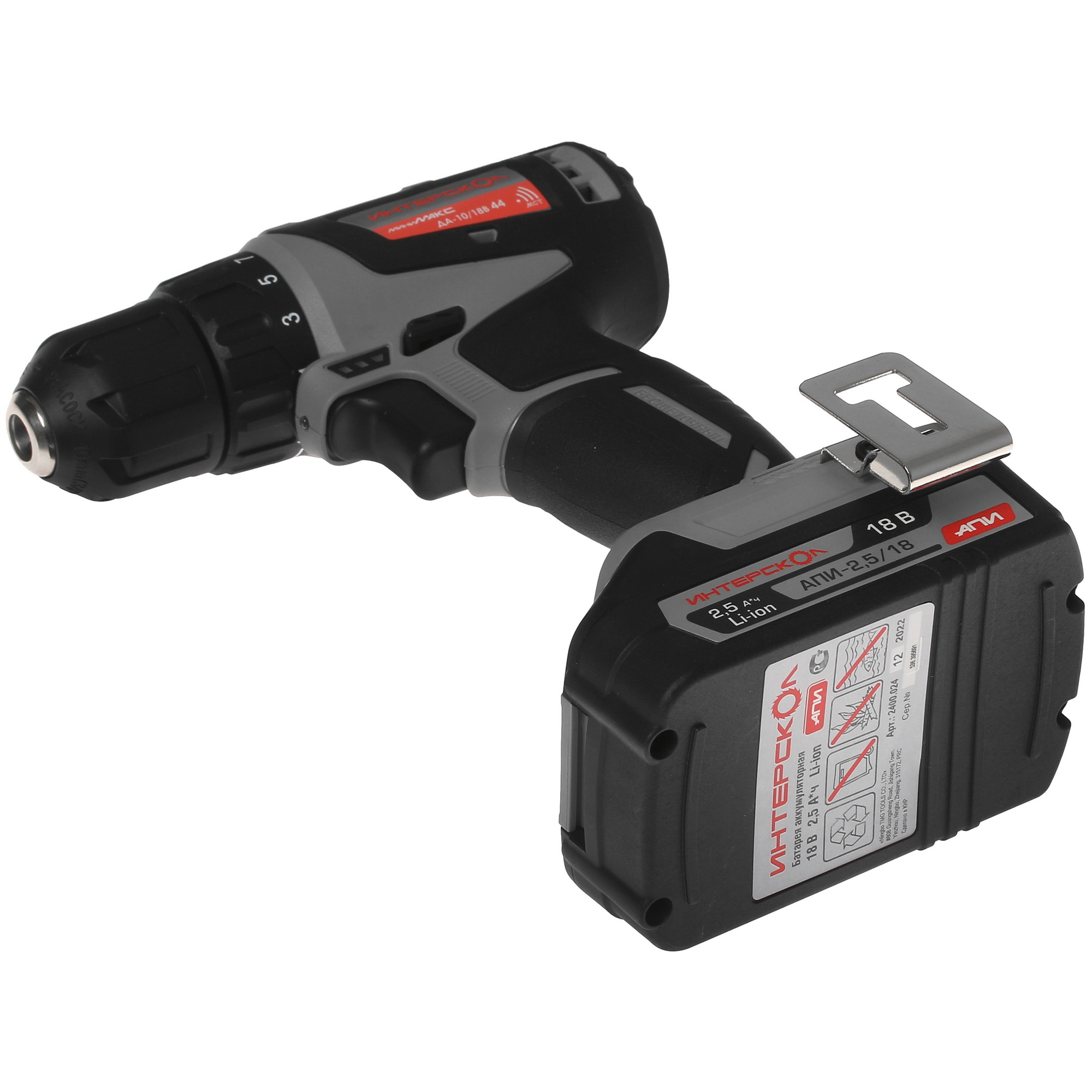 Дрель-шуруповерт Интерскол ДА-10/18В 44 МиниМАКС АПИ 18V 5097838 STDN-0000953 - Вид №5