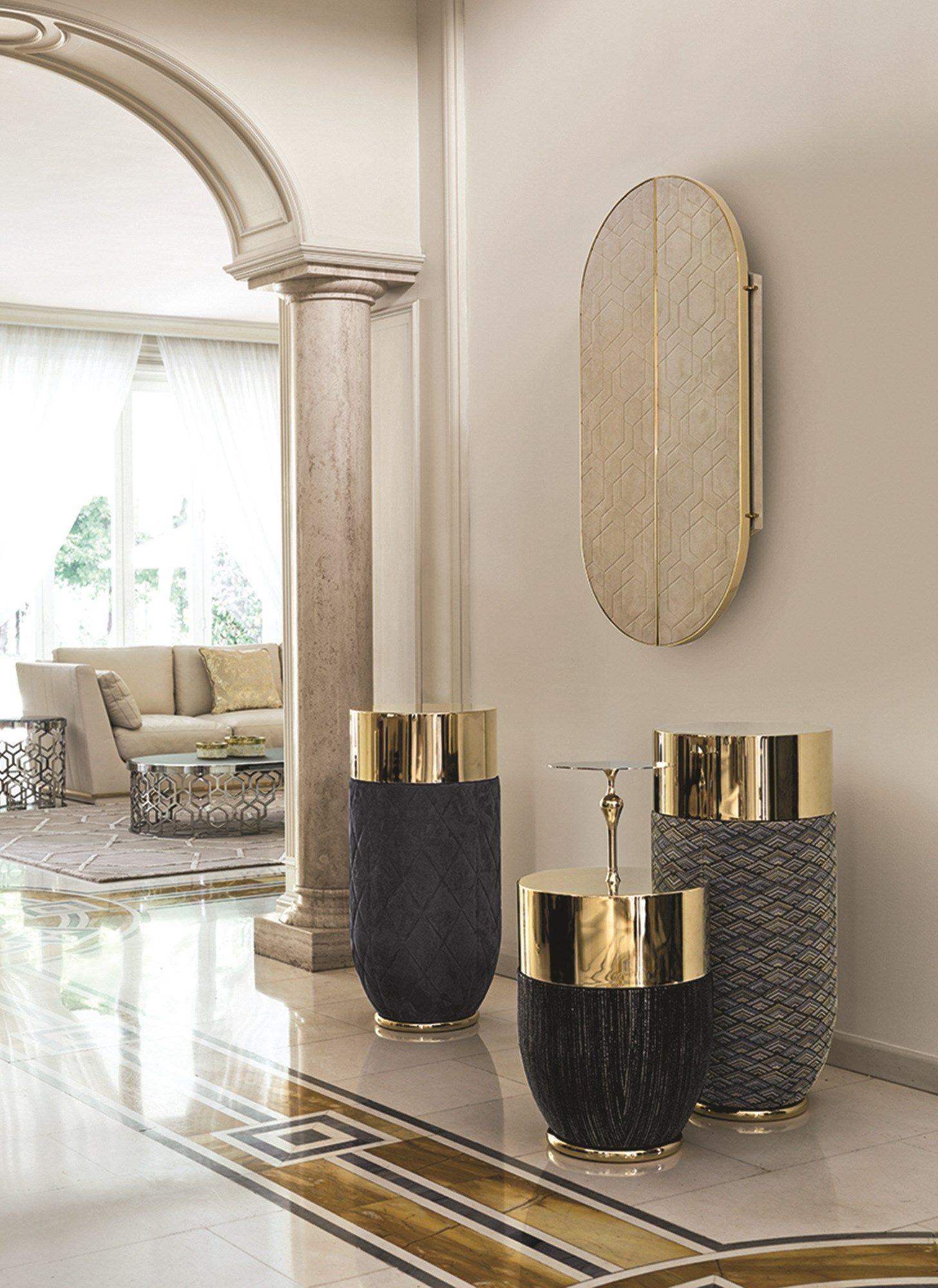 Высокий кожаный стол Longhi Loveluxe ARCH-00070385 - Вид №2