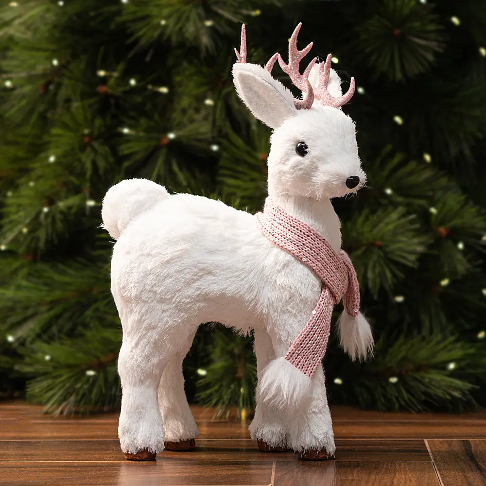 89368049 Декоративная фигура Олень 11x21 см красный STLM-1356239 Santreyd Christmas