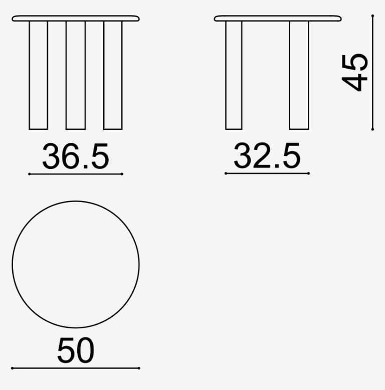 Высокий круглый журнальный столик из МДФ Arper Ghia ARCH-00115535 - Вид №14