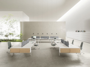 Секционный стол из меламина и металла