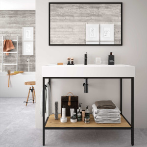 26429 SALGAR Мебель для умывальника VINCI 1000 с раковиной Венето ДУБ АФРИКАНСКИЙ 997 x 892 x 450 мм