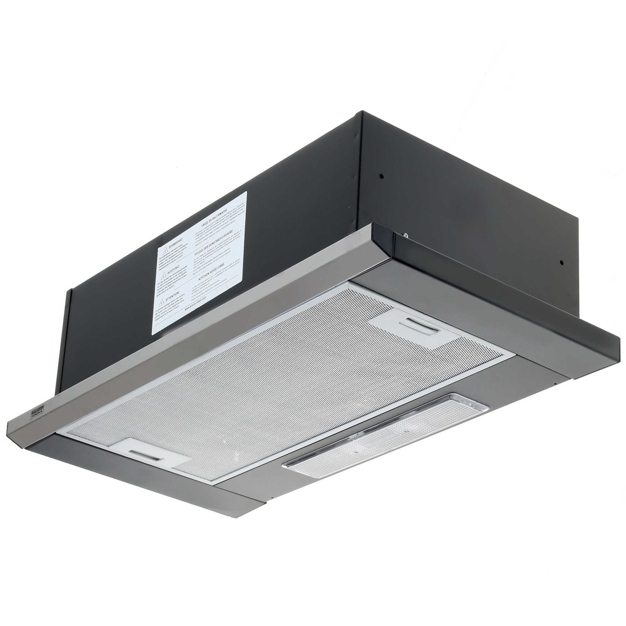 1149554 Вытяжка телескопическая KRONA KAMILLA Slim 600 черный/серебристый STDN-0146664 - Вид №2