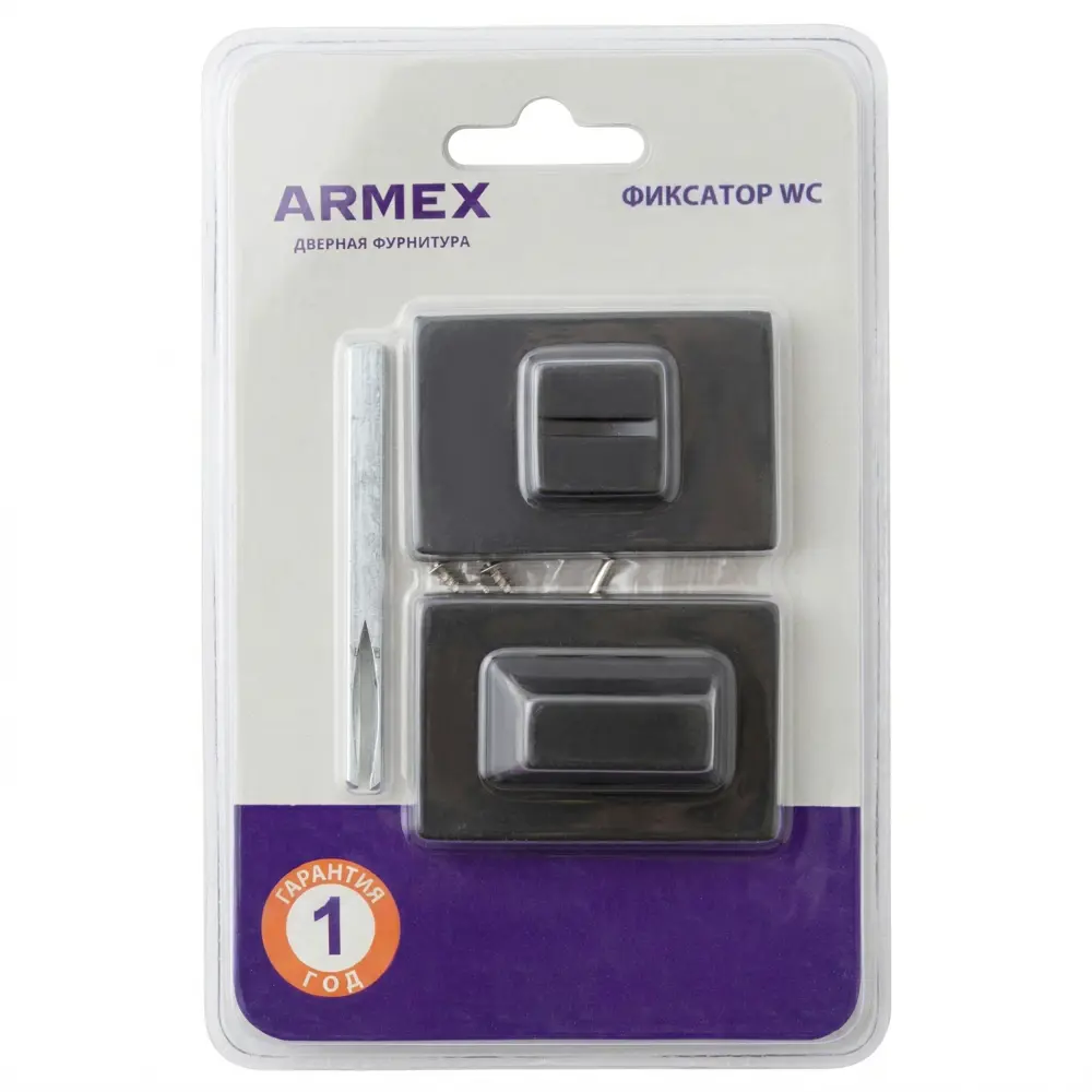 Завертка дверная квадратная Armex WC-11031 алюминий цвет черный STLM-2066480 - Вид №2