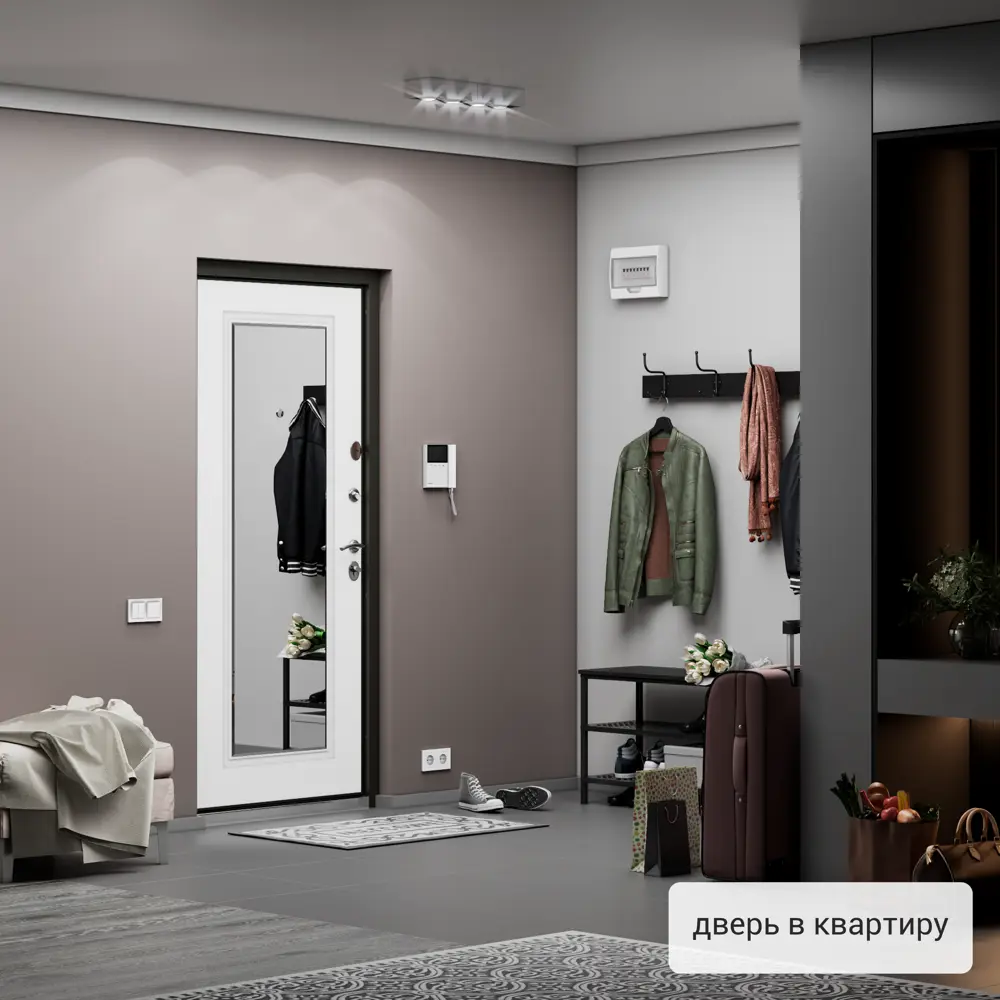 Дверь входная металлическая Грата 950 мм левая цвет скай белый TOREX STLM-2152130 - Вид №17