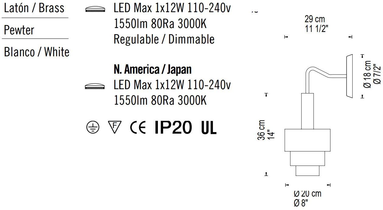 fambuena Настенный светильник Reflections sun-id-1350387 - Вид №1