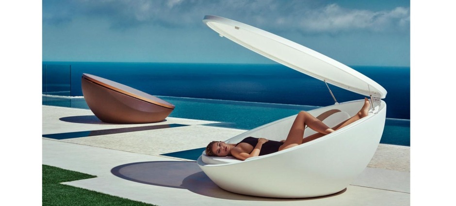 027438 Кровать круглая со складным навесом Vondom Ulm - Вид №10