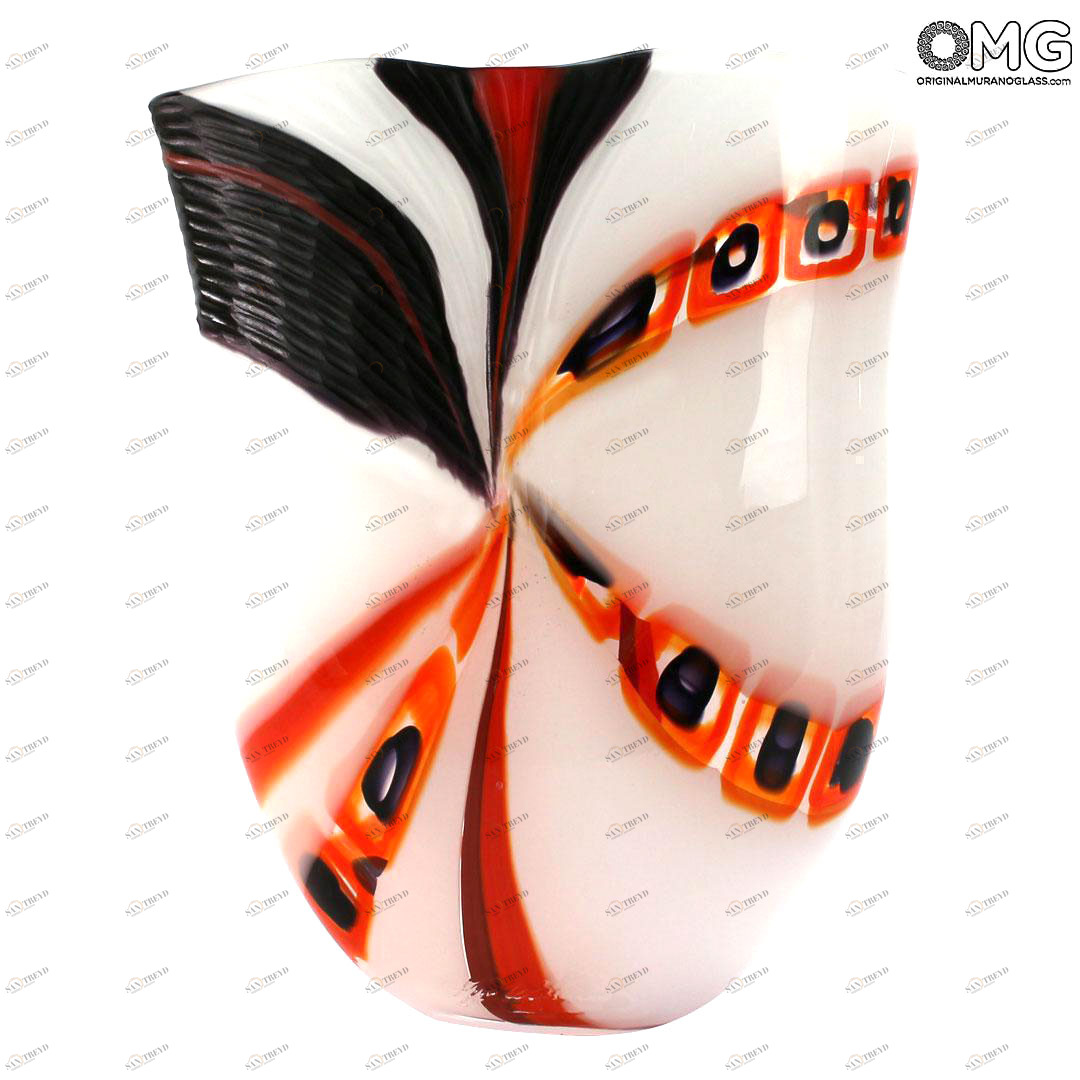4681 ORIGINALMURANOGLASS Ваза Баттерфлай - Афро Челотто - муранское стекло OMG 12 см 