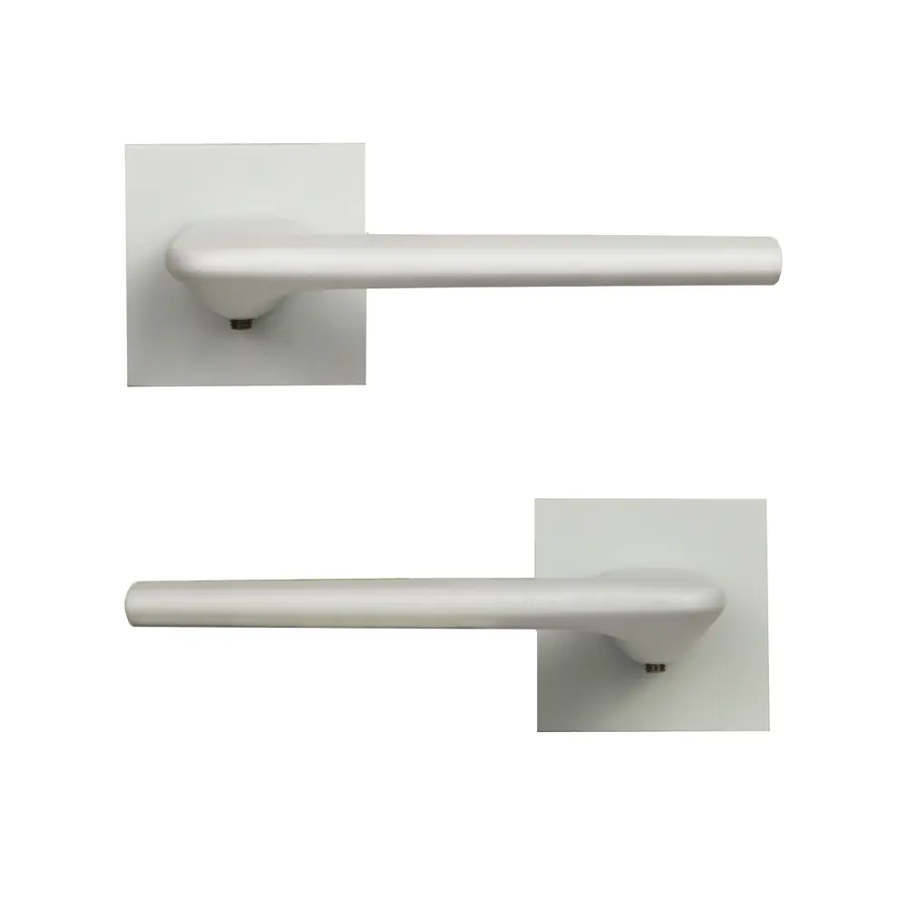 Дверная ручка на розетке KREAFORTA Акация без запирания цвет белый STLM-2146147 - Вид №1