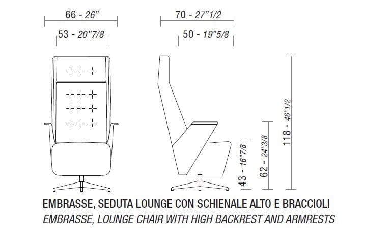 Кожаное кресло на пьедестале с подлокотниками ESTEL GROUP Embrasse ARCH-00128286 - Вид №5