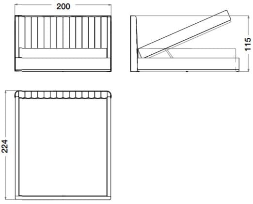 Двуспальная кровать из ткани с мягким изголовьем CPRN HOMOOD Starlight ARCH-00044974 - Вид №3