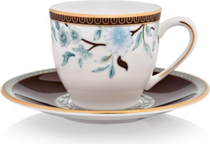 10648525 Lenox Набор чашек для эспрессо с блюдцем Lenox "Дворцовый сад, Маркеса"90мл, 6 шт Фарфор костяной 