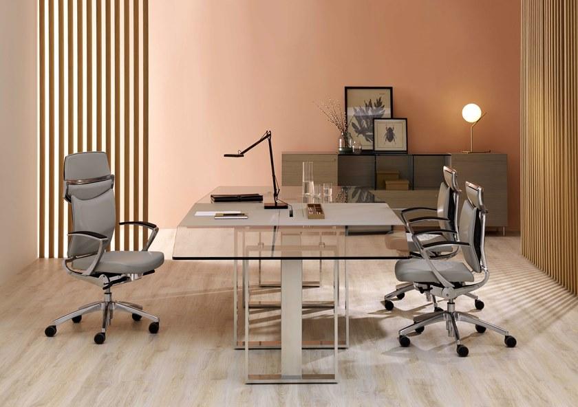 ESTEL GROUP Кожаное кресло для руководителя с подголовником Uniqa sun-id-1447149 - Вид №2