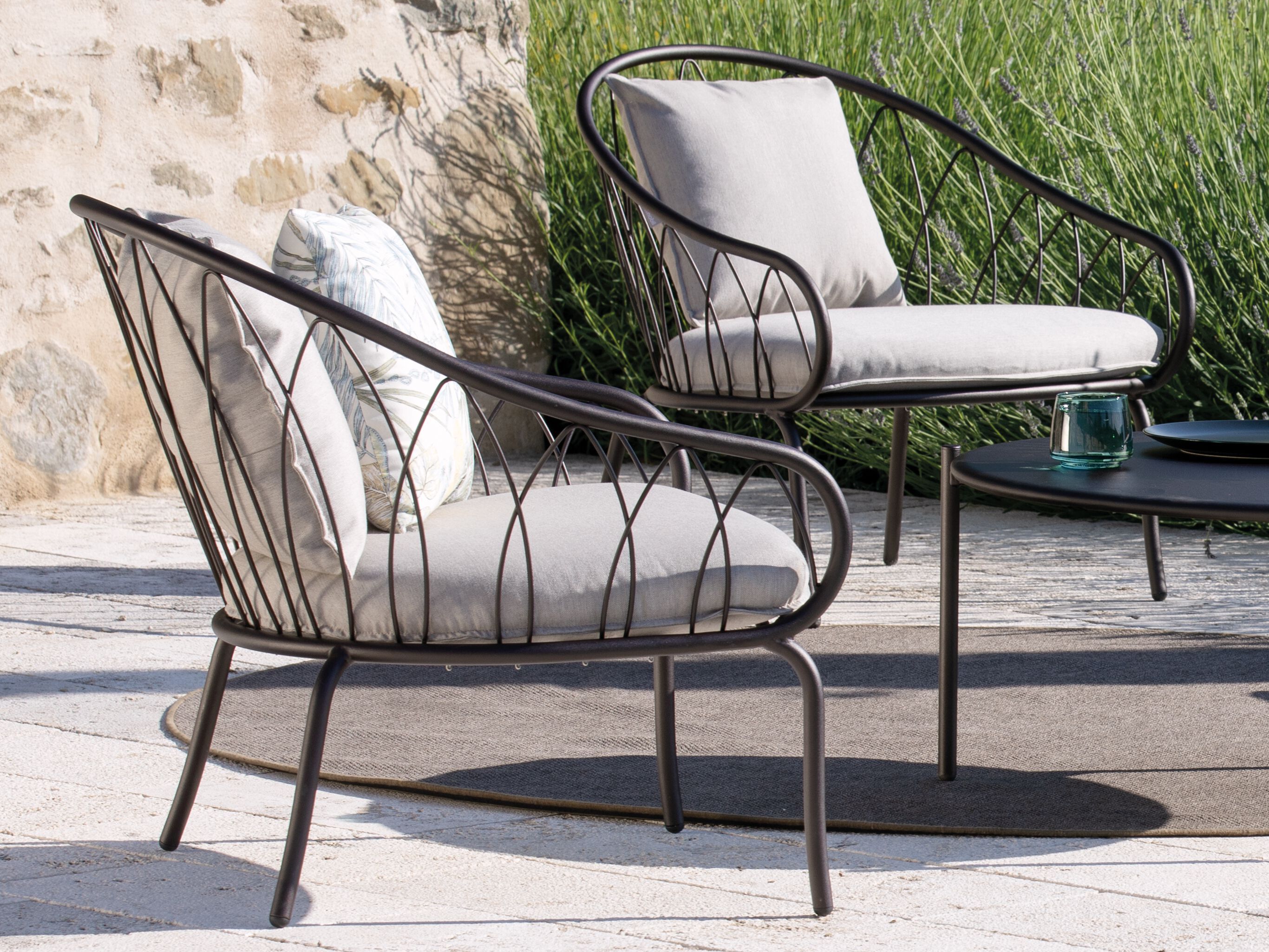 Металлический садовый стул с подлокотниками Vermobil Флора ARCH-00017974 - Вид №3