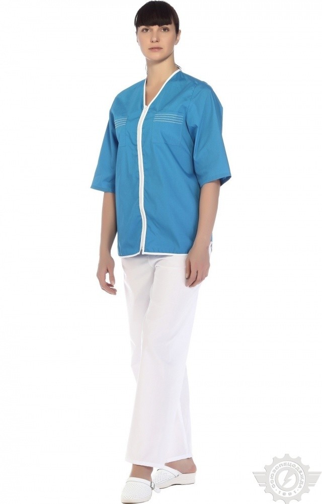 66178 Куртка "Сервис" темно-голубая  Медицинская одежда  размер 44/158-164 Спецодежда  - Вид №6