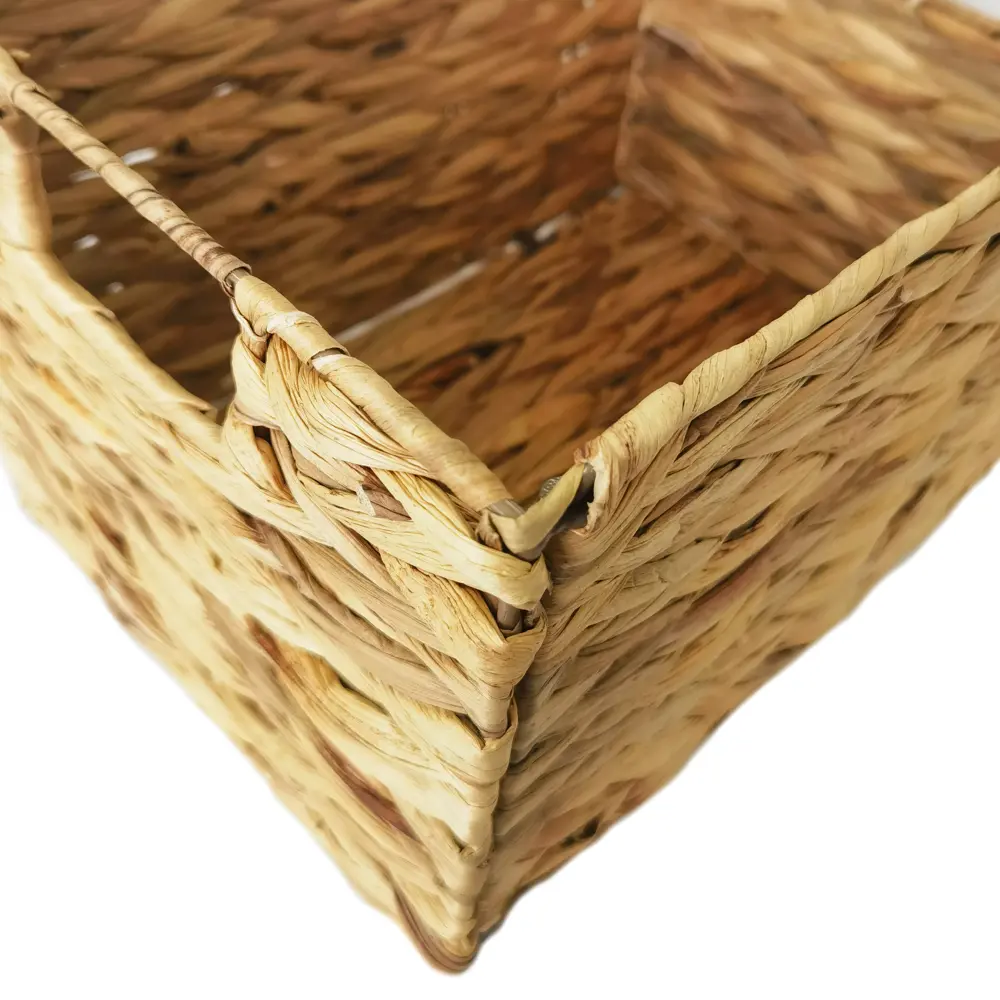SPACEO Корзина для хранения из водяного гиацинта в бежевых тонах 89344364 Kub STLM-1081795 - Вид №3