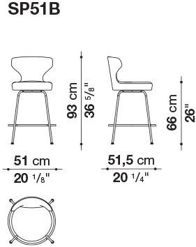 B&B Italia Высокий табурет со спинкой Papilio sun-id-1376663 - Вид №3
