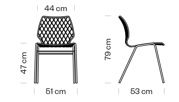 Стальной штабелируемый стул без подлокотников Et al Uni.one ARCH-00119099 - Вид №6