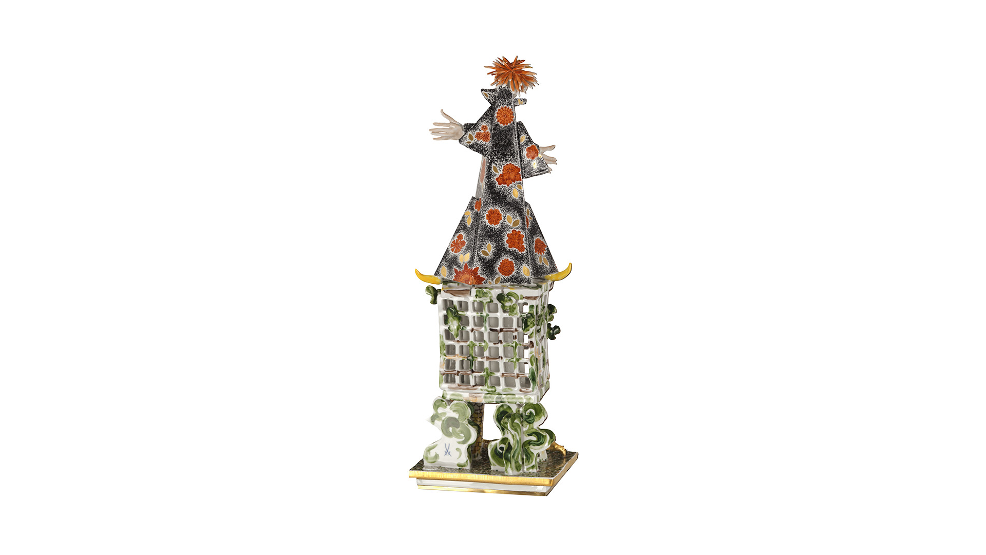 10639508 Meissen Фигурка 46см "Баба Яга" "Руслан и Людмила" (Уникат, П.Штранг, 2019г) Фарфор  - Вид №1