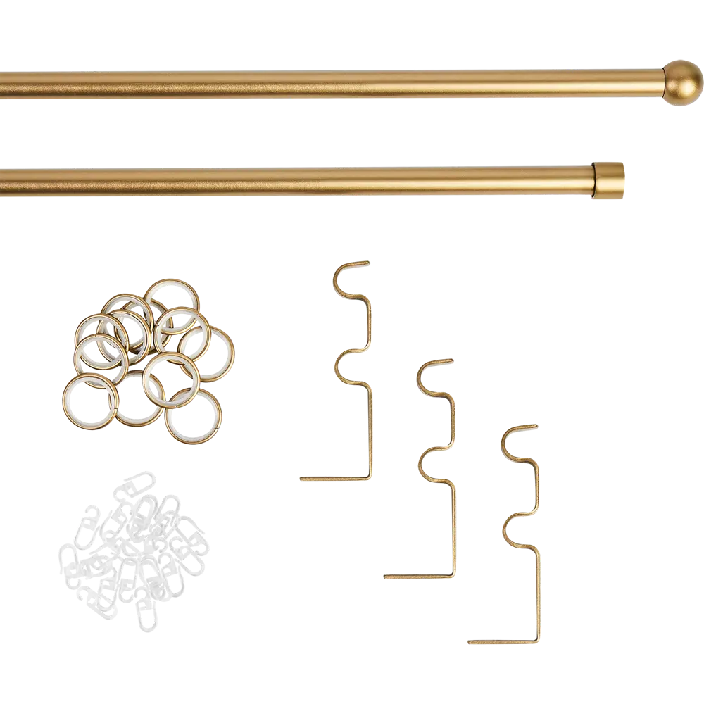Настенный карниз раздвижной двухрядный Orbis шар d19/16 мм 140-280 см металл цвет бронза STLM-2203364 - Вид №1