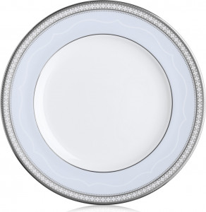 10646040 Noritake Тарелка закусочная Noritake "Трефолио,платиновый кант" 22см Фарфор костяной