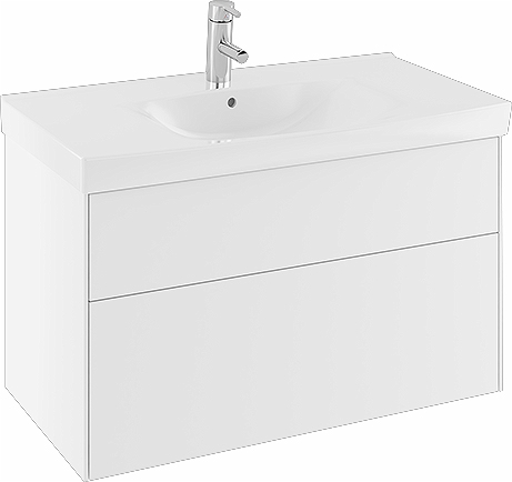 42553 IFO Sense тумба под умывальник с двумя ящиками, W = 600 мм, W1 = 622 мм, темно-серый - Вид №8