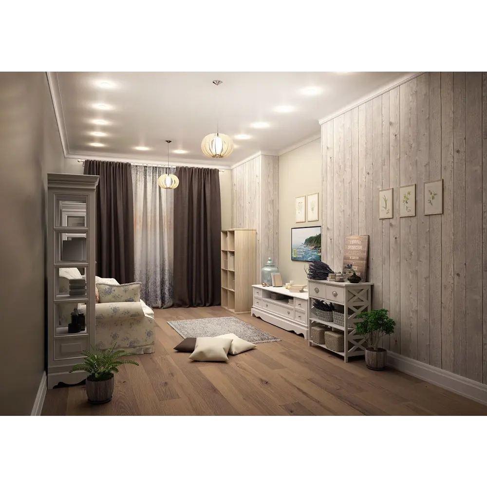 Штора на ленте «Вензель-1» 160х260 см цвет бежево-коричневый GARDEN STLM-2113730 - Вид №3