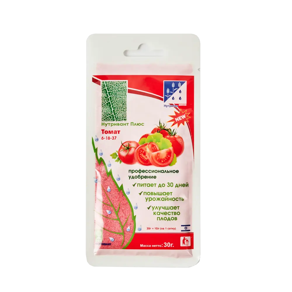 Удобрение Нутривант Плюс Томат 6-18-37 30 г Santreyd Для томатов и перцев STLM-2005875