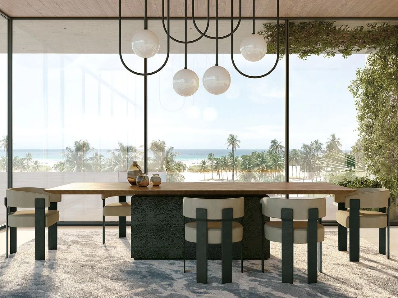 Прямоугольный обеденный стол RIVATELIER ROCK ARCH-00113664 - Вид №1