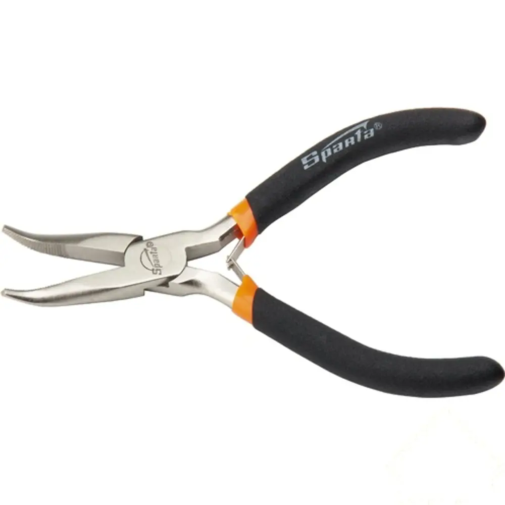 Длинногубцы Sparta Mini никелированные изогнутые с авторазжимом 130 мм STLM-2015276
