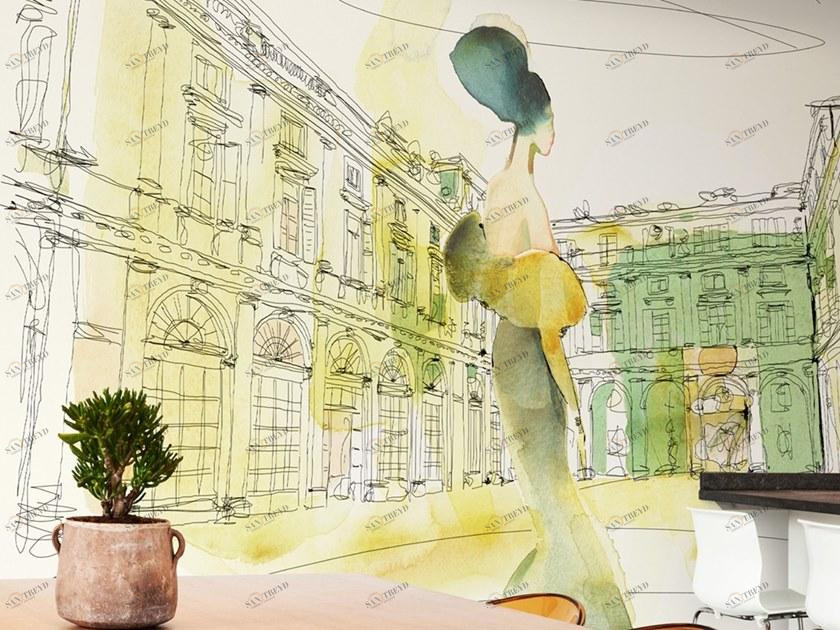 Wallpepper Group Обои разноцветные, без пвх, экологичные, моющиеся Nuances sun-id-1345328