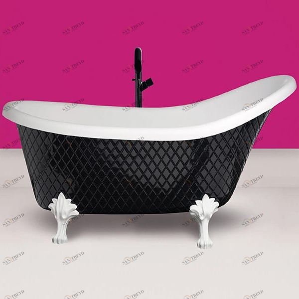 Ванна отдельностоящая Retro Legend Chesterfield Black&White Aquamass CHESTERFIELDBLACKWHITE